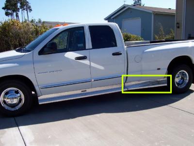 ram 3500 wheel to wheel running boards